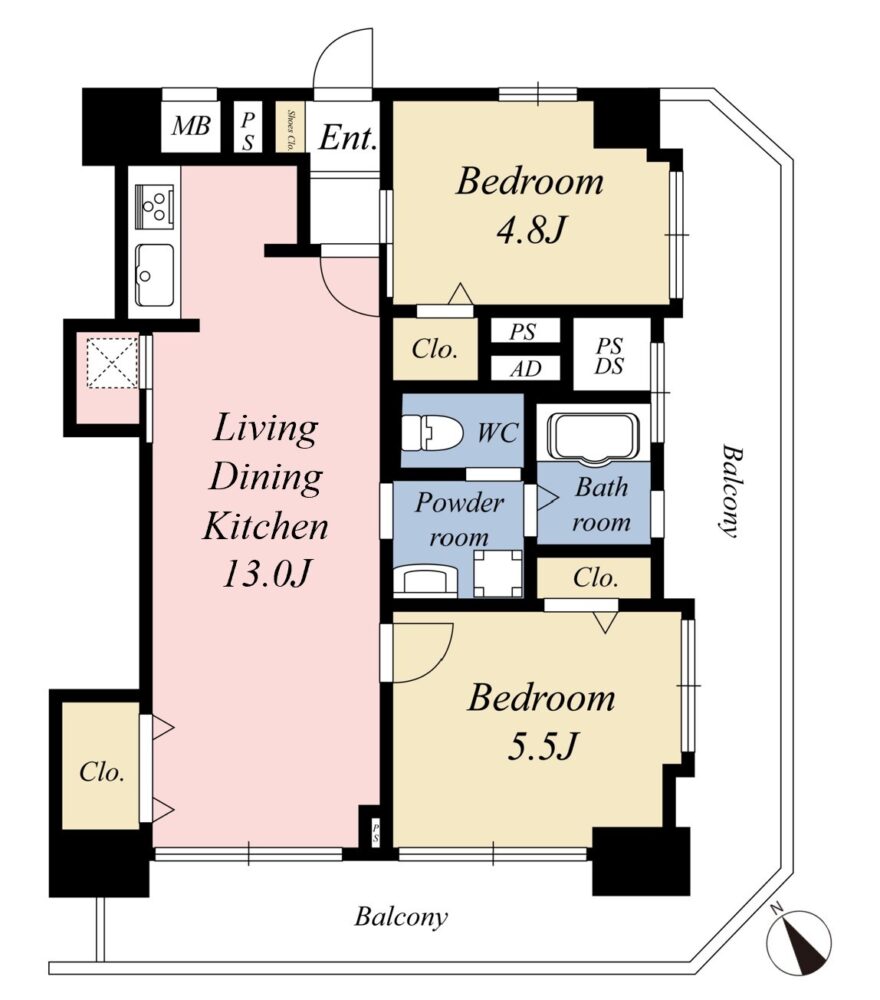 青葉台フラワーマンション-間取り