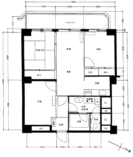 シーアイマンション駒場A・B棟-間取り