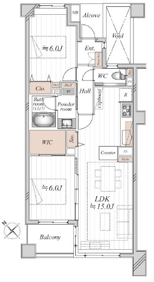 ファミールヒルズ目黒東山-間取り