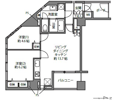 フリーディオ広尾南-間取り