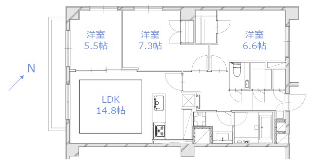 マンション広尾台-間取り