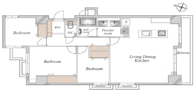 朝日広尾マンション-間取り