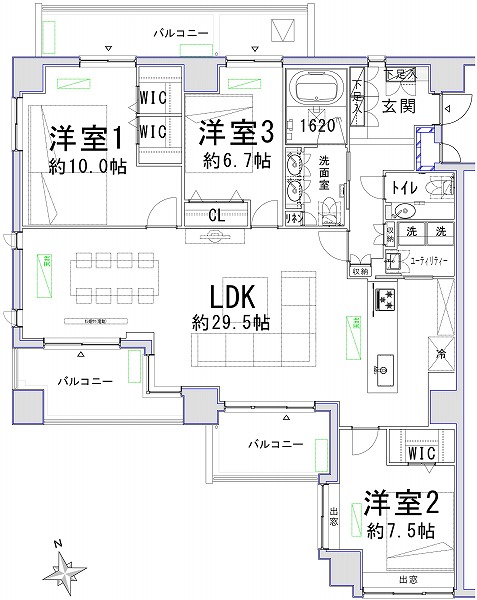 サンクタス有栖川-間取り