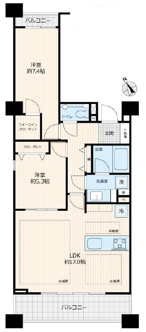 麻布市兵衛町ホームズ-間取り