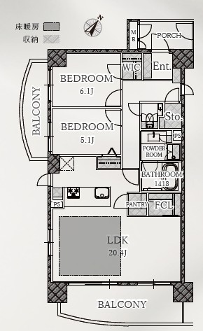三田シティハウス-間取り