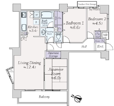 朝日ツイン目黒-間取り