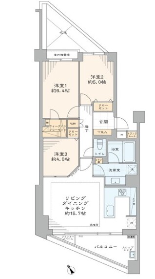 駒場パークホームズ-間取り