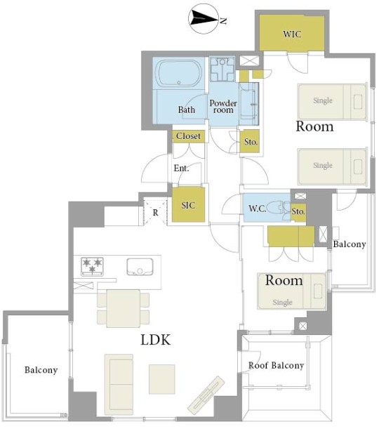オープンレジデンシア代々木ザハウス-間取り