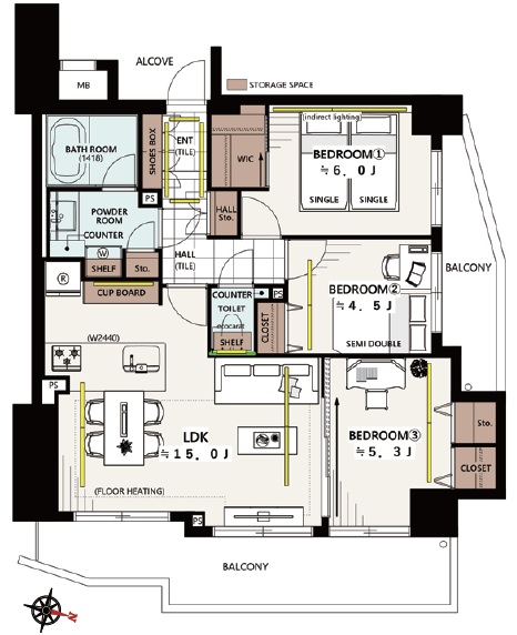 クレッセント渋谷神泉-間取り