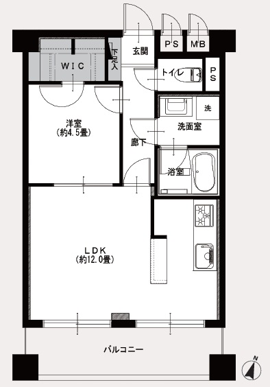 ライオンズマンション幡ヶ谷-間取り