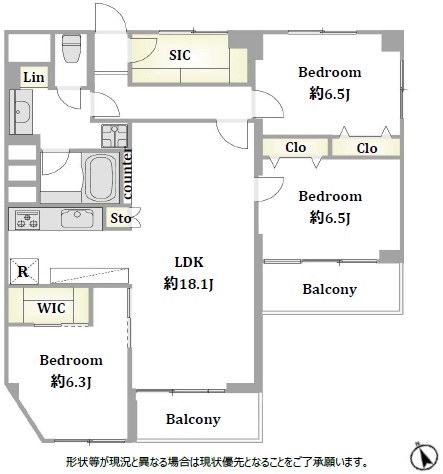 まんしょん中目黒-間取り