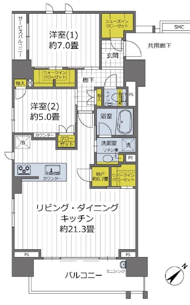 シティハウス広尾南-間取り