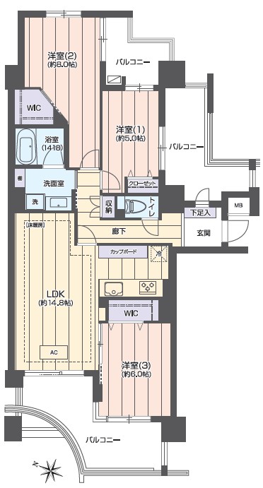 幡ヶ谷ハイムグランシス-間取り