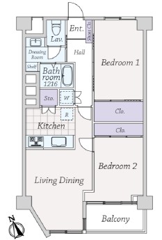 まんしょん中目黒-間取り