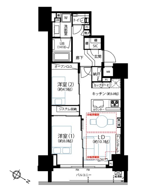 シティハウス目黒ザ・ツインSOUTH棟-間取り