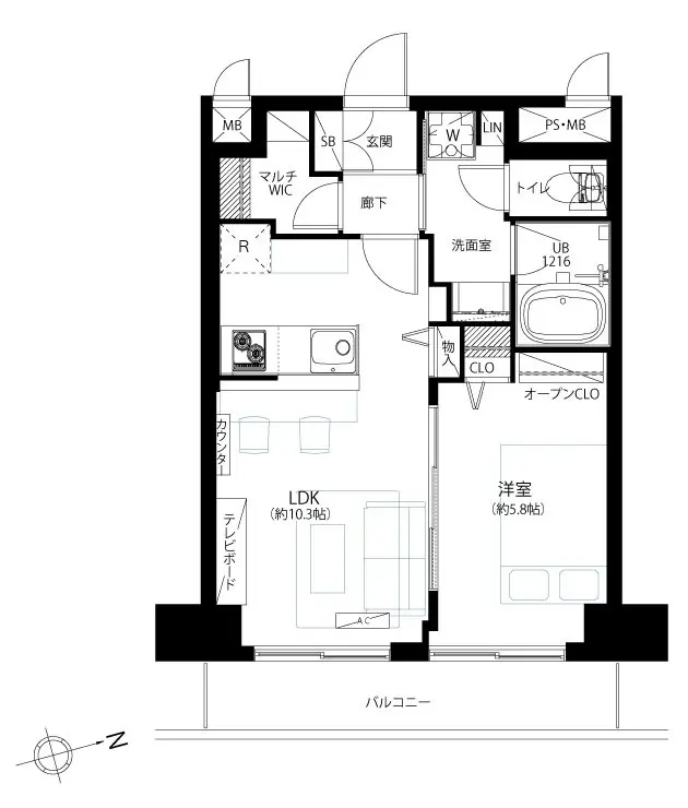 シャンボール恵比寿-間取り