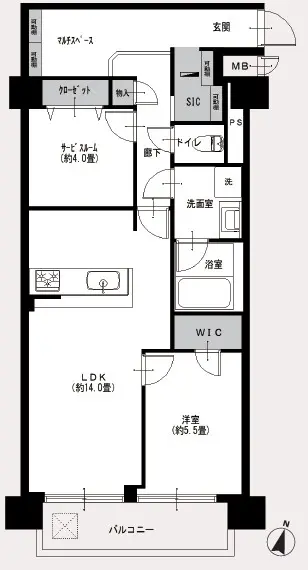 ライオンズマンション幡ヶ谷-間取り
