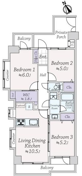 ライオンズマンション広尾南-間取り