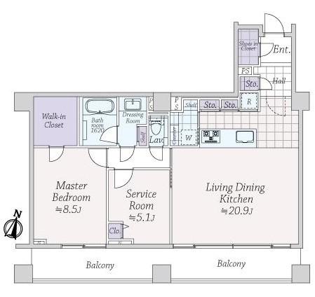 ヴェーゼント赤坂新坂-間取り
