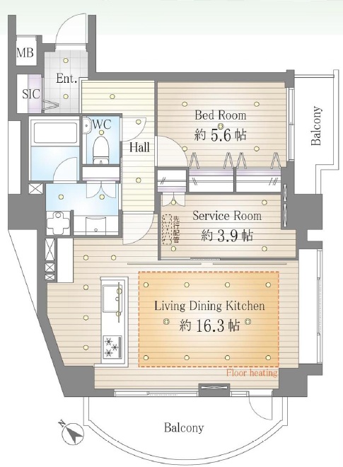 朝日マンション白金通り-間取り