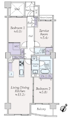 クレッセント目黒青葉台-間取り
