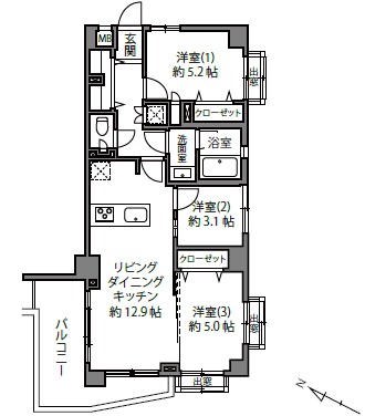 マイキャッスル目黒Ⅱ-間取り