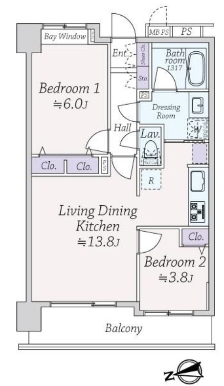 ライオンズマンション渋谷道玄坂-間取り