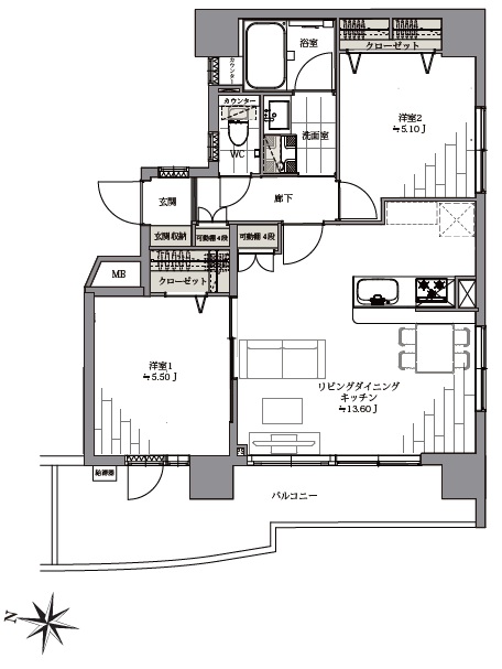朝日サテライト原宿-間取り