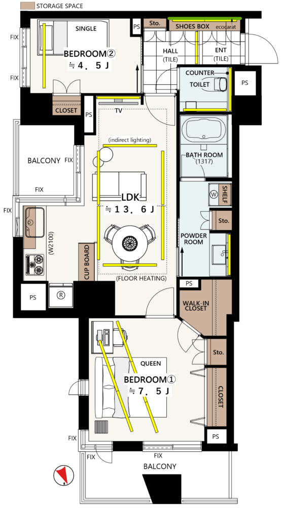 高輪シティハウス-間取り