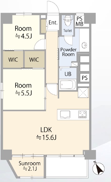 まんしょん中目黒-間取り