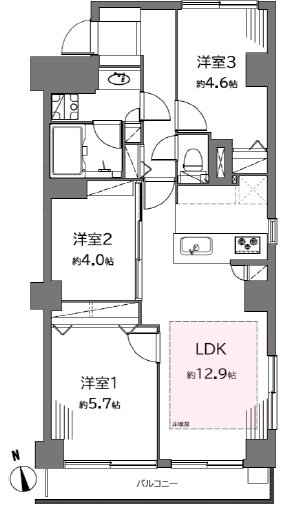 シャンボール恵比寿-間取り