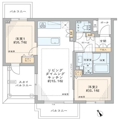 グランヴェール代々木西原-間取り